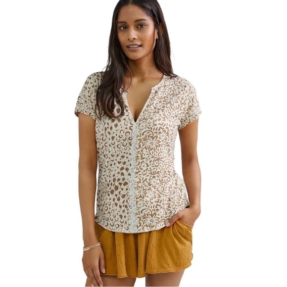 PILCRO Mixed Animal Print Top - Picture 1 of 5
